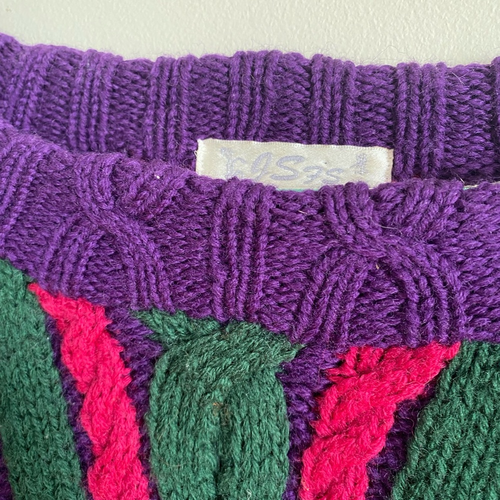 Colourful Cable Knit Sweater - Picture 11 of 12